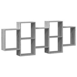 Berkfield Home Wall Shelf Grey Sonoma 159x18x65 cm Engineered Wood - Size: 159 x 18 x 65 cm - thumbnail 6