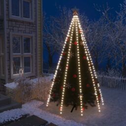 Berkfield Home Christmas Tree Net Lights with 400 LEDs Cold White 400 cm - thumbnail 1