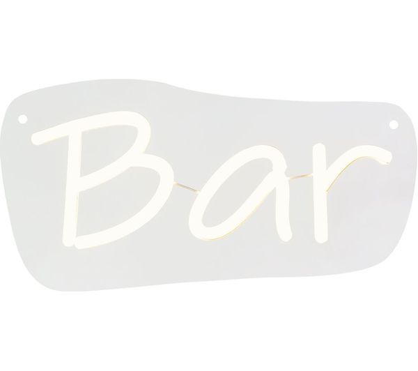 Premier Decorations The Outdoor Living Company LED Neon Wall Sign Quote - Bar in White - image 1