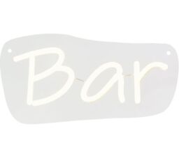 Premier Decorations The Outdoor Living Company LED Neon Wall Sign Quote - Bar in White - thumbnail 1