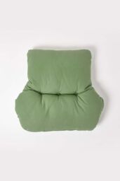 Homescapes Cotton Back Support Cushion in Dark Green - thumbnail 3