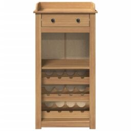 Berkfield Home Wine Cabinet Panama 57x40x111.5 cm Solid Wood Pine in Brown - thumbnail 4
