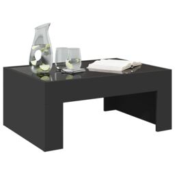 Berkfield Home Coffee Table with Infinity LED Black 70x50x30 cm - Size: 70 x 50 x 30 cm - thumbnail 5