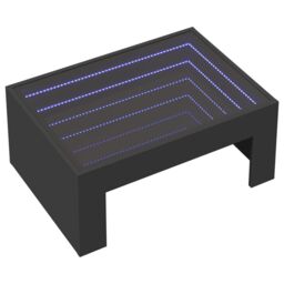 Berkfield Home Coffee Table with Infinity LED Black 70x50x30 cm - Size: 70 x 50 x 30 cm - thumbnail 3