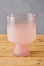 Orsina Small Matte Pink Ombre Glass Vase, Modern Two-Tonal Decorative Vase, Chic Flower Vase for Contemporary Homes - thumbnail 3