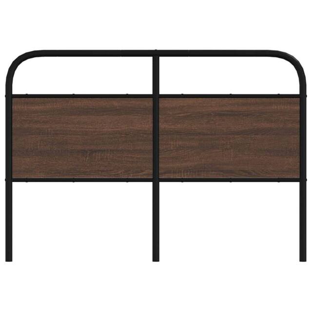 Berkfield Home Headboard Brown Oak 120 cm Steel & Engineered Wood - image 1