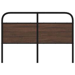 Berkfield Home Headboard Brown Oak 120 cm Steel & Engineered Wood - thumbnail 1