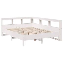 Berkfield Home Bookcase Bed without Mattress White 160x200 cm Solid Wood Pine - thumbnail 4