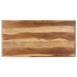 Berkfield Home Sturdy Dining Table 120x60x75 cm Solid Wood with Honey Finish in Brown - Size: 120 x 60 x 75 cm - thumbnail 4