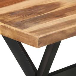 Berkfield Home Sturdy Dining Table 120x60x75 cm Solid Wood with Honey Finish in Brown - Size: 120 x 60 x 75 cm - thumbnail 5