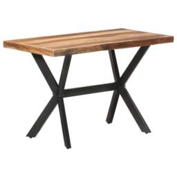 Berkfield Home Sturdy Dining Table 120x60x75 cm Solid Wood with Honey Finish in Brown - Size: 120 x 60 x 75 cm - thumbnail 7