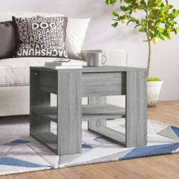 Berkfield Home Coffee Table Grey Sonoma 55.5x55x45 cm Engineered Wood - thumbnail 2