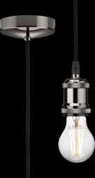 Netlighting 1.8m E27 Vintage Pendant Set Black Nickel 230V IP20 80W - thumbnail 1