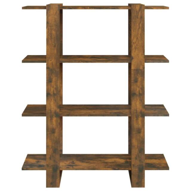 Berkfield Home Classic Book Cabinet/Room Divider Smoked Oak 100x30x123.5 cm in Brown - image 1