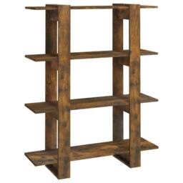 Berkfield Home Classic Book Cabinet/Room Divider Smoked Oak 100x30x123.5 cm in Brown - thumbnail 3