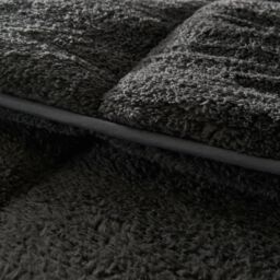 OHS Teddy Fleece 10.5 TOG Coverless Duvet with Pillowcase Bedding Set in Charcoal - Size: Double - thumbnail 3