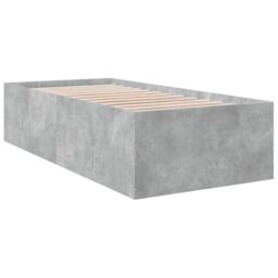 Berkfield Home Bed Frame without Mattress Concrete Grey 90x190 cm Single - thumbnail 3