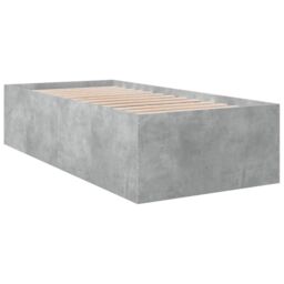 Berkfield Home Bed Frame without Mattress Concrete Grey 90x190 cm Single - thumbnail 6
