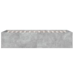 Berkfield Home Bed Frame without Mattress Concrete Grey 90x190 cm Single - thumbnail 5