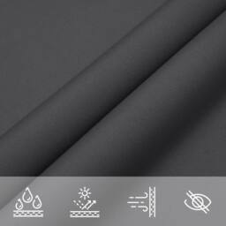 Berkfield Home Sunshade Sail Oxford Fabric Triangular 3.6x3.6x3.6 m Anthracite in Dark Grey - thumbnail 8