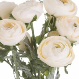 Lemon Pavilion Furniture and Decor Soft Cream Ranunculus Artificial Flower - L15 x W25 x H58 cm in Beige - thumbnail 2