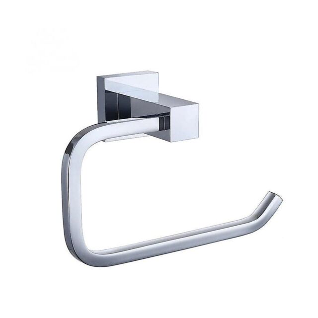 Nes Home Rio Square Toilet Roll Holder Chrome in Silver - image 1