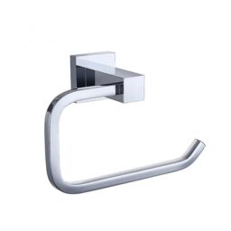 Nes Home Rio Square Toilet Roll Holder Chrome in Silver - thumbnail 1