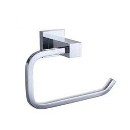 Nes Home Rio Square Toilet Roll Holder Chrome in Silver