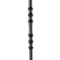 Happy Homewares Classic Black Wood Floor Lamp Base with Sleek Reeded Stem Pole Design - thumbnail 5