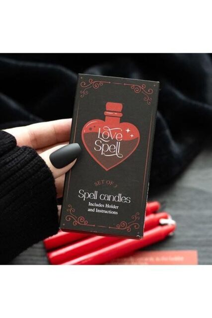 KDMD Set of 3 Love Spell Candles in a Box in Black - image 1