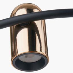 Ruma Black & Rose Gold Modern Chandelier Metal 8 Light LED Pendant Ceiling Light - thumbnail 5