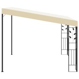 Berkfield Home Wall-mounted Gazebo 3x3x2.5 m Cream in Beige - thumbnail 4