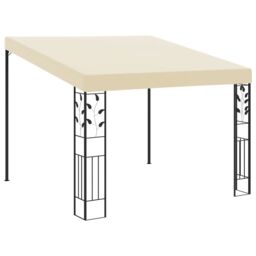 Berkfield Home Wall-mounted Gazebo 3x3x2.5 m Cream in Beige - thumbnail 1
