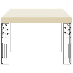 Berkfield Home Wall-mounted Gazebo 3x3x2.5 m Cream in Beige - thumbnail 2