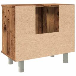 Berkfield Home Stylish Bathroom Cabinet Old Wood 60x32x53.5 cm Engineered Wood in Brown - thumbnail 7