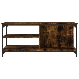 Berkfield Home Coffee Table Smoked Oak 100x50x45 cm Engineered Wood in Brown - Size: 100 x 50 x 45 cm - thumbnail 4