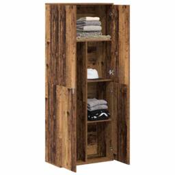 Berkfield Home Highboard Old Wood 70x35x180 cm Engineered Wood in Brown - Size: 70 x 35 x 180 cm - thumbnail 3