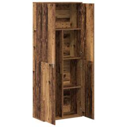 Berkfield Home Highboard Old Wood 70x35x180 cm Engineered Wood in Brown - Size: 70 x 35 x 180 cm - thumbnail 5