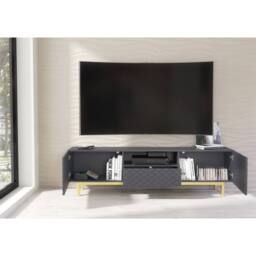 Mex Furniture LTD TV Unit Diamond Luxe 180cm - Dark Grey - thumbnail 3