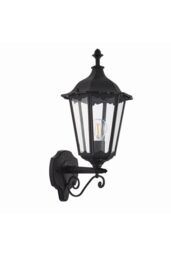 Netlighting Burford 1 Light Outdoor Wall Lantern Matt Black Paint Glass IP44 E27 - thumbnail 6