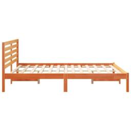 Berkfield Home Elegant with Headboard Wax brown 140 x 200 cm Solid pine wood - thumbnail 6