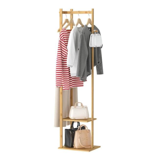 Kelvenix High Strength Bamboo Coat Rack in Brown - image 1
