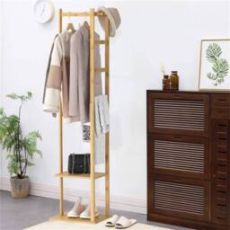 Kelvenix High Strength Bamboo Coat Rack in Brown - thumbnail 4