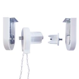 Furnished Roller Blind Repair Kit - Metal with Plastic Chain & Cover 25mm in White - thumbnail 2