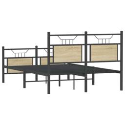 Berkfield Home Durable Bed Frame Frame Sonoma Oak 120x190 cm Small Double Wood in Natural - thumbnail 8