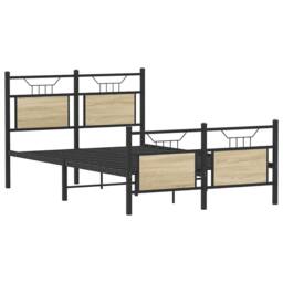 Berkfield Home Durable Bed Frame Frame Sonoma Oak 120x190 cm Small Double Wood in Natural - thumbnail 1
