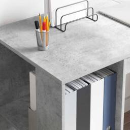 Berkfield Home Grey Computer Desk Concrete grey - thumbnail 4