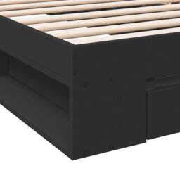 Berkfield Home Bed Frame with Drawer without Mattress Black 75x190 cm Small Single - thumbnail 8