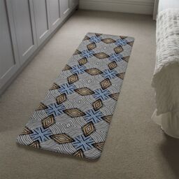 Benjamin Tate Design Abstract Geometric Roughly Hatched Shapes Colored With Hand Drawn Brush Stokes Runner Rug in Natural - Size: 67 cm x 230 cm - thumbnail 4