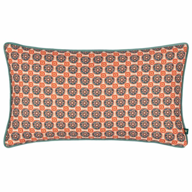 Wylder Tropics Onika Geometric Rectangular Cushion in Blue - Size: 30 cm x 50 cm - image 1